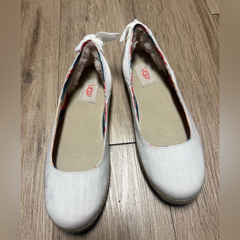 UGG White Ballet Flats - Picture 1 of 5